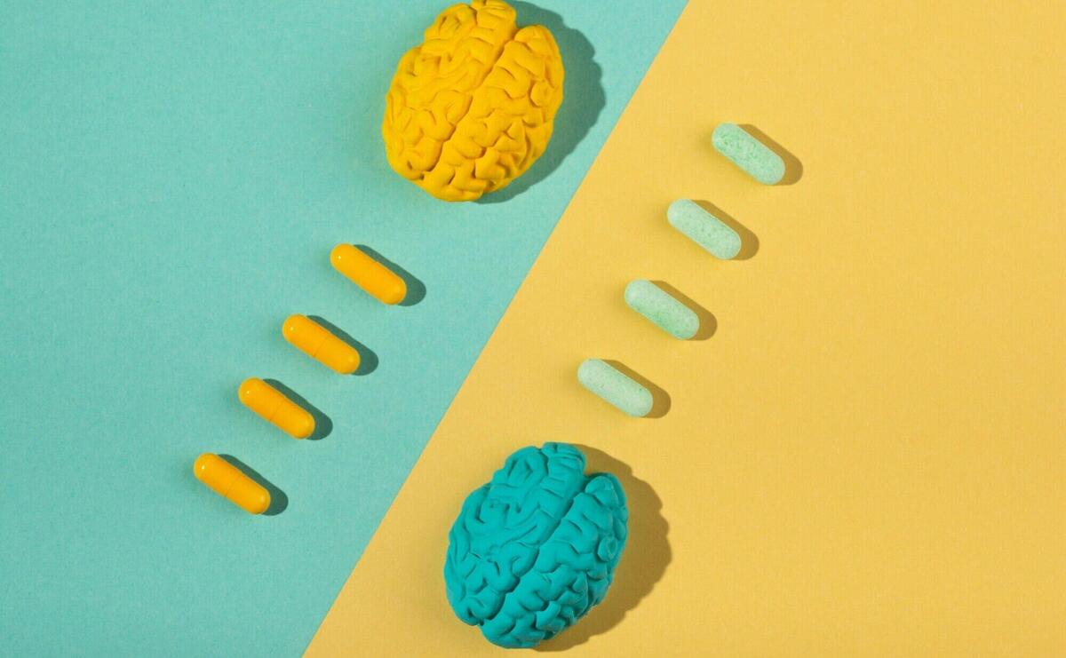 Collection of pills for brain boost and memory improvement