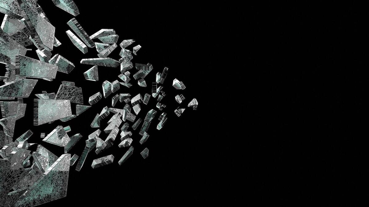 3d rendering of broken glass texture