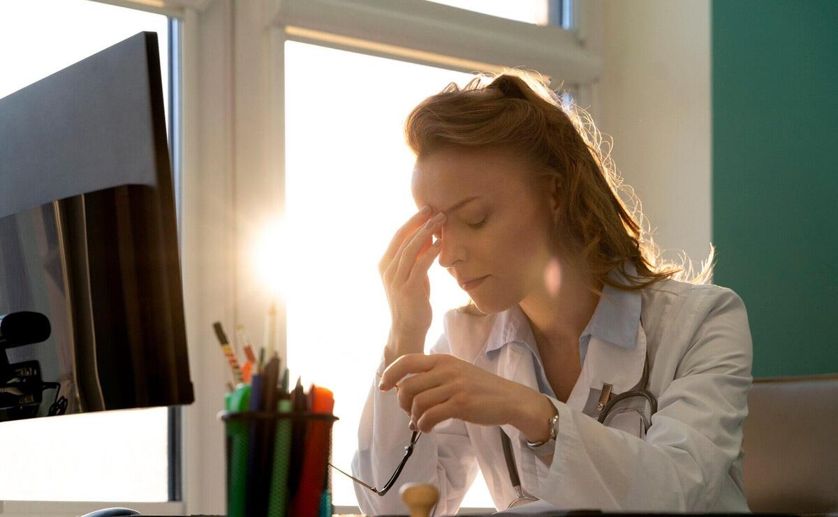 Gynecologist getting ready for appointment