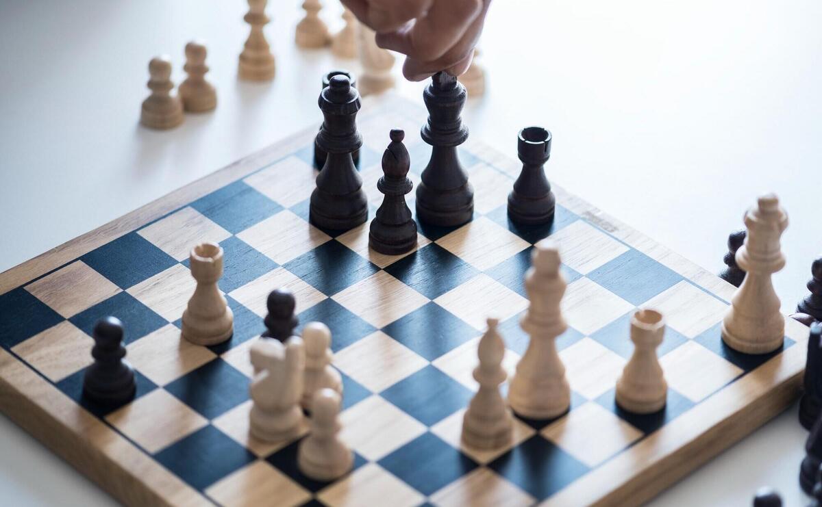 Chess game business strategy concept.