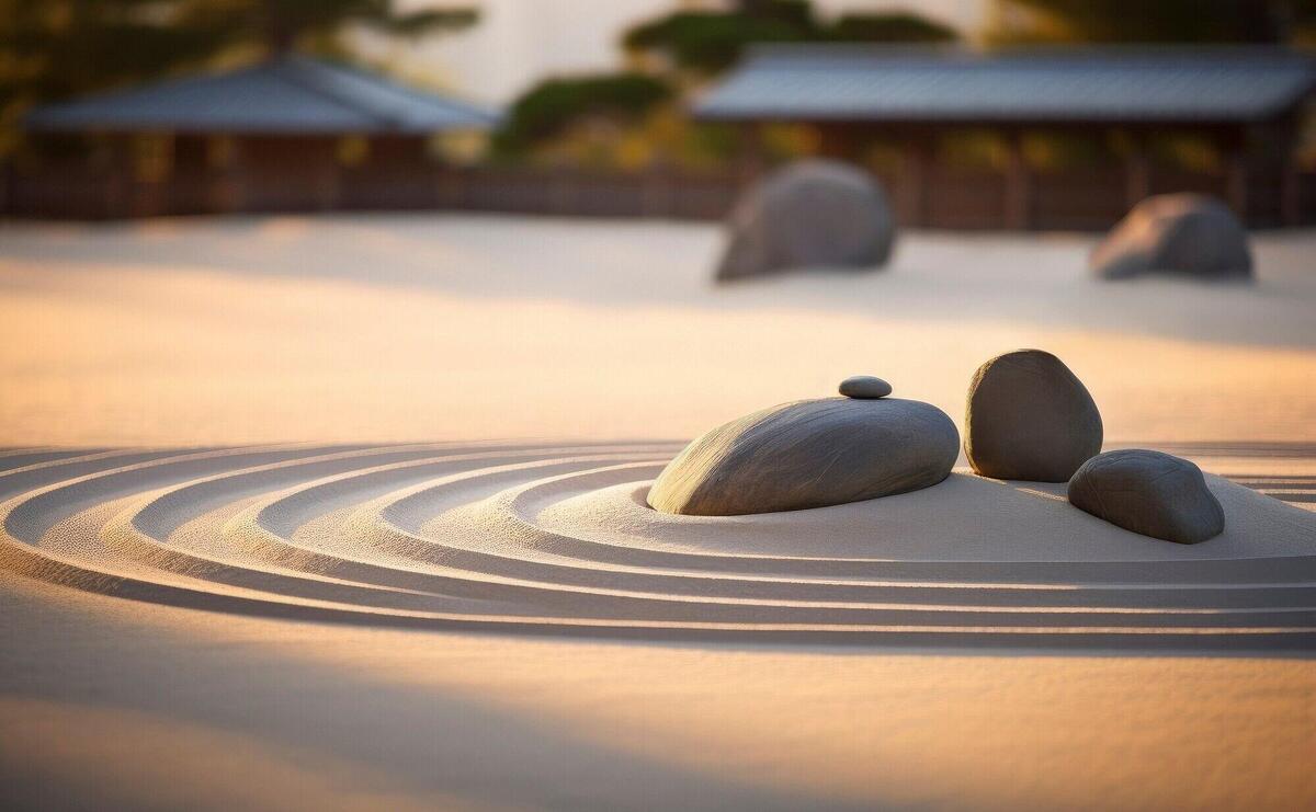 Beautiful zen garden landscape