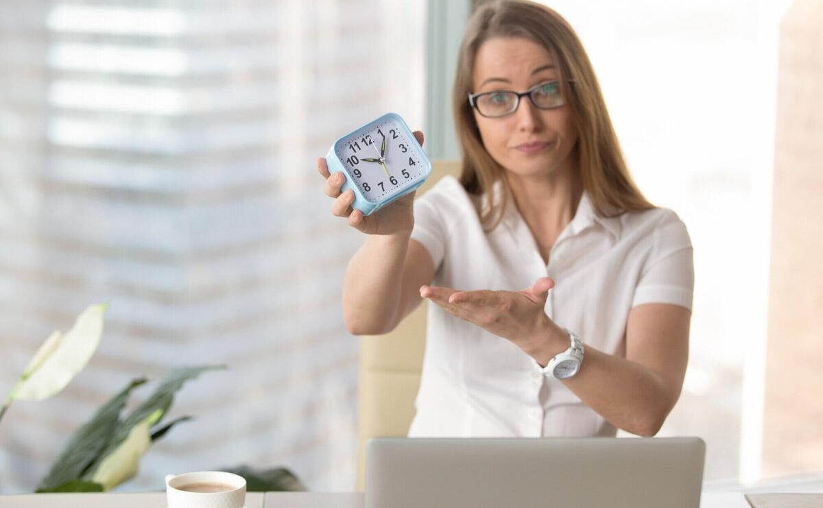 Businesswoman scolding for being late to work