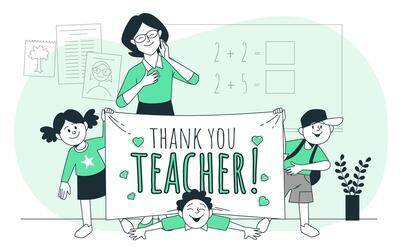 Thank you teacher concept illustration